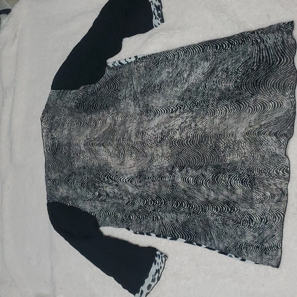 Carol Turner BLACK AND WHITE LONG KIMONO SIZE M(8-10) - Picture 10 of 12